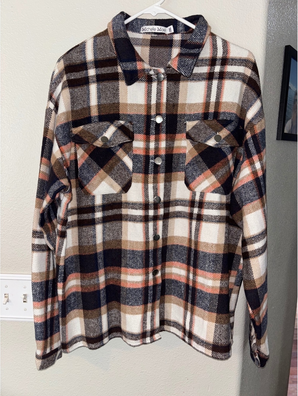 Michelle Mae Norah Plaid Shacket Flannel - Harvest Plaid - Size 2XL